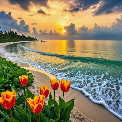 beautiful beach,beautiful beaches,sunrise beach,beach landscape,tropical beach,dream beach,brazilian beach,nature wallpaper,beach scenery,coastal landscape,tropical sea,paradise beach,flower in sunset,beautiful landscape,caribbean beach,ocean paradise,sunset beach,splendid colors,seascape,tropical flowers,Photography,General,Realistic