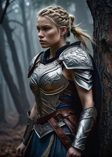 female warrior,warrior woman,strong woman,strong women,fantasy warrior,heroic fantasy,swordswoman,norse,fantasy woman,nordic,warrior,woman strong,joan of arc,lone warrior,digital compositing,biblical narrative characters,breastplate,male elf,the warrior,head woman,Art,Classical Oil Painting,Classical Oil Painting 08