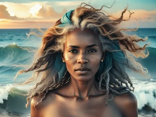 beautiful nude female 25 35 from brazil infront of the sea wave,an art print of a woman with her wind blown hair,azilah,maryan,beyonc,ledisi,african american woman,onyali