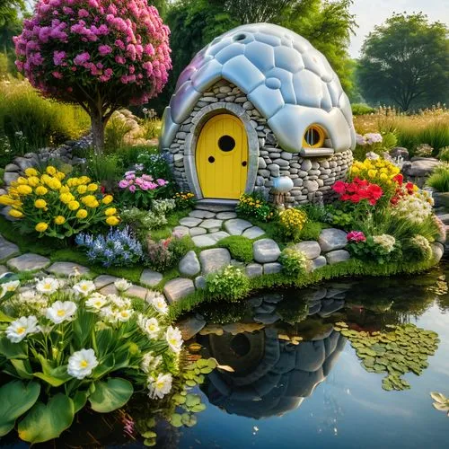 fairy house,fairy village,bee house,fairy door,wishing well,miniature house,fairy tale castle,cottage garden,fairy world,bird kingdom,bird house,children's playhouse,yellow garden,insect house,flower garden,beautiful home,garden decor,little house,home landscape,dubai miracle garden,Photography,General,Natural