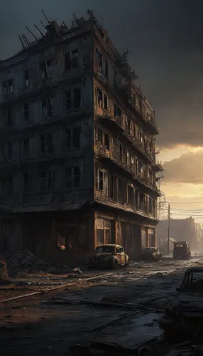 gunkanjima,post-apocalyptic landscape,post apocalyptic,destroyed city,hashima,post-apocalypse,wasteland,apocalyptic,pripyat,desolation,desolate,slums,lost place,lostplace,stalingrad,industrial landscape,derelict,docks,abandoned,under the moscow city,Art,Classical Oil Painting,Classical Oil Painting 18