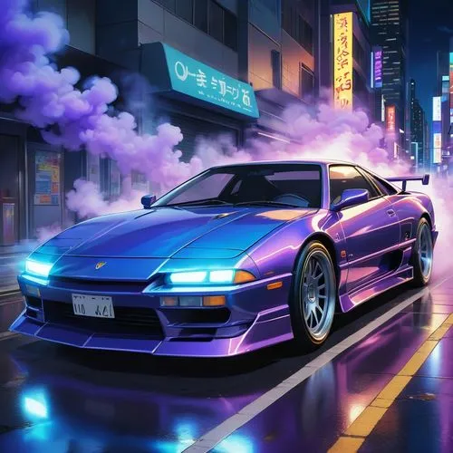 lamborghini diablo,nsx,supra,fiero,crx,3d car wallpaper,Illustration,Japanese style,Japanese Style 03