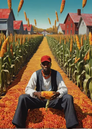 red peppers,farmworker,corn ordinary,field of cereals,corn field,maize,bed in the cornfield,agriculture,farmer,corn,red bell peppers,tomatos,cornfield,peppers,tulip fields,bell peppers,harvest,farming,tulip field,farmers,Conceptual Art,Daily,Daily 14