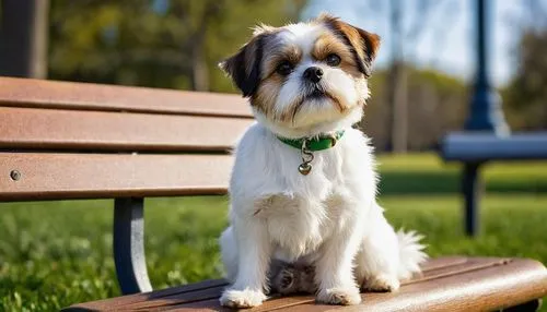 tibetan terrier,sealyham terrier,bearded collie,lhasa apso,bosnian coarse-haired hound,park bench,cesky terrier,man on a bench,russell terrier,styrian coarse-haired hound,irish soft-coated wheaten terrier,parson russell terrier,glen of imaal terrier,japanese terrier,tibet terrier,st bernard outdoor,teddy roosevelt terrier,wirehaired pointing griffon,brazilian terrier,havanese,Illustration,Realistic Fantasy,Realistic Fantasy 22