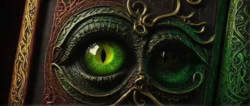 peacock eye,crocodile eye,paisley digital background,abstract eye,carved wood,mandelbulb,wood carving,eye,fractalius,glass painting,wood art,argus,cinema 4d,three eyed monster,anahata,ornamental wood,magic grimoire,quetzal,the door,wooden mask,Illustration,American Style,American Style 01