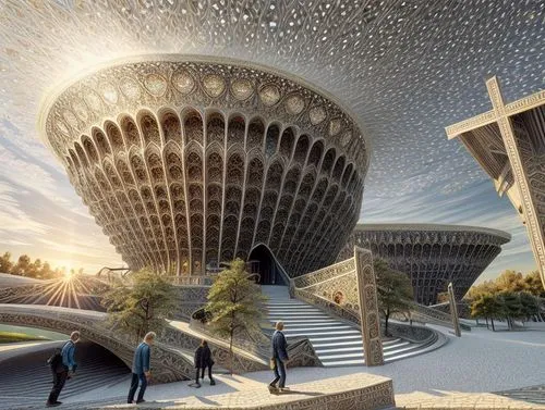 futuristic architecture,futuristic art museum,honeycomb structure,solar cell base,sky space concept,building honeycomb,soumaya museum,yerevan,santiago calatrava,archidaily,musical dome,islamic architectural,3d rendering,asian architecture,the hive,arq,kirrarchitecture,iranian architecture,calatrava,dhammakaya pagoda