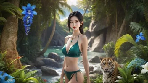 fantasy picture,dyesebel,inara,naiad,mermaid background,tiger lily,3d fantasy,junglee,amphitrite,landscape background,nature background,sundari,qixi,apsara,garden of eden,tamanna,xuyen,tigerlily,world digital painting,oriental princess