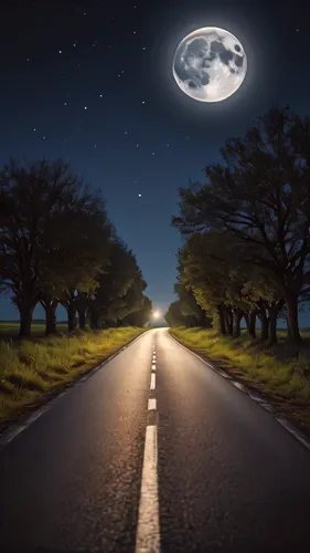 night highway,the road,moon car,long road,road to nowhere,moon and star background,road of the impossible,empty road,open road,night image,road,moonlit night,road forgotten,country road,night scene,roads,night photography,straight ahead,winding road,highway lights,Photography,General,Natural