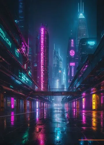 cyberpunk,shanghai,guangzhou,colorful city,vapor,cybercity,bladerunner,neon arrows,metropolis,cityscape,futuristic,fantasy city,ultraviolet,colored lights,city at night,urban,dystopian,kowloon,futuristic landscape,noncorporate,Conceptual Art,Sci-Fi,Sci-Fi 26