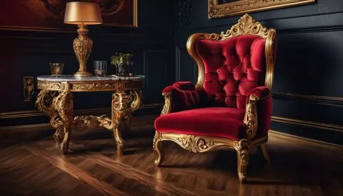 royal interior,the throne,zoffany,baccarat,kartell,danish room,throne,chambre,victorian room,wing chair,armchair,parlour,ornate room,aubusson,rococo,furnishings,interior decor,antique furniture,opulently,four poster,Illustration,Abstract Fantasy,Abstract Fantasy 21