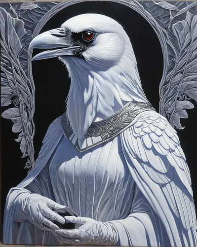 white eagle,silver seagull,imperial eagle,raven sculpture,bird painting,gray eagle,harp of falcon eastern,of prey eagle,eagle,dove of peace,silver lacquer,corvidae,eagle illustration,oil painting on canvas,african grey,doves of peace,eastern grey,falconer,bird bird-of-prey,ornamental bird,Conceptual Art,Daily,Daily 16