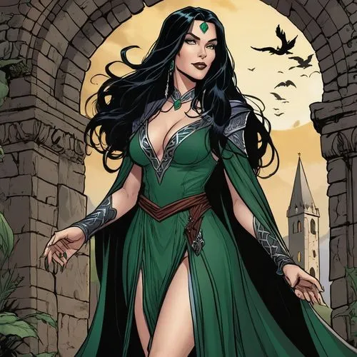 eldena,goddess of justice,hela,enchantress,zatara,diana,Illustration,American Style,American Style 13