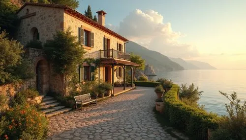 italy liguria,house by the water,home landscape,lake garda,lefay,beautiful home,Photography,General,Realistic