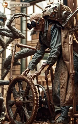 bicycle mechanic,gas welder,ironworker,wooden motorcycle,basket weaver,blacksmith,welder,woodworker,steelworker,farrier,basket maker,scrap iron,stevedore,wooden wheel,bicycles--equipment and supplies,old motorcycle,worker,iron wheels,craftsman,boilermaker