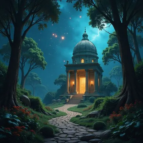 observatory,neverland,fantasy picture,yavin,secret garden of venus,chhatris,Conceptual Art,Sci-Fi,Sci-Fi 11