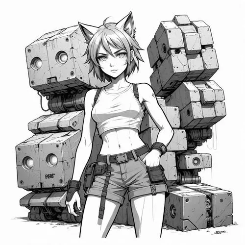 tomboys,wood blocks,pile of firewood,croft,cinderblock,firewood,Design Sketch,Design Sketch,Detailed Outline