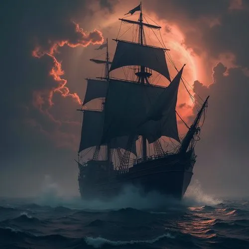 sea sailing ship,sail ship,ghost ship,sailing ship,pirate ship,galleon