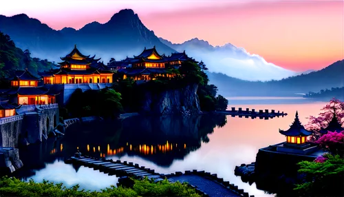 lijiang,shaoming,landscape background,oriental,world digital painting,wenchuan,lianjiang,qingcheng,wudang,haicang,huashan,guilin,fantasy landscape,guizhou,huanglong,xinglong,yangshao,yunnan,wuyi,tianlong,Illustration,Black and White,Black and White 09