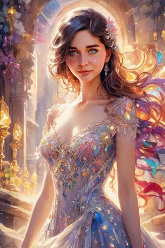 fantasy portrait,cinderella,rosa 'the fairy,fantasy picture,fairy queen,fantasy art,rapunzel,fae,fairy tale character,faerie,faery,fantasy woman,rosa ' the fairy,princess sofia,cg artwork,magical,fairy,fantasia,enchanting,flower fairy,Digital Art,Watercolor