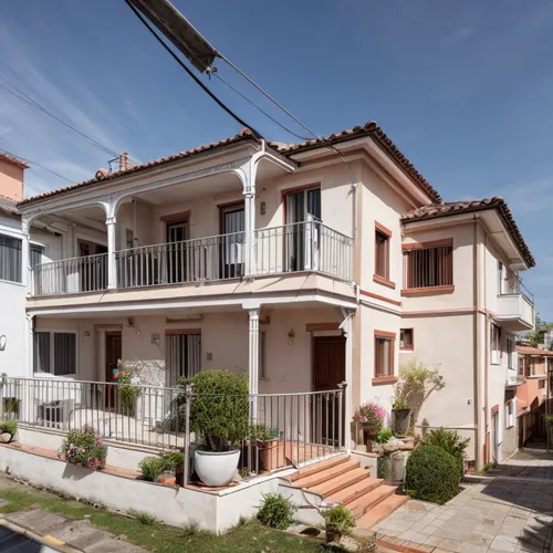 block of houses,viareggio,residential house,townhouses,residence,holiday villa,villa,house facade,rimini,lido di ostia,house with caryatids,two story house,street view,exterior decoration,san cristã³b