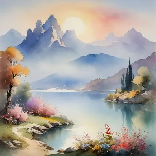 landscape background,mountain landscape,autumn landscape,mountainous landscape,fantasy landscape,mountain scene,river landscape,watercolor background,coastal landscape,nature landscape,landscape,panoramic landscape,autumn mountains,high landscape,landscape nature,fall landscape,world digital painting,natural landscape,home landscape,sea landscape,Art,Classical Oil Painting,Classical Oil Painting 40