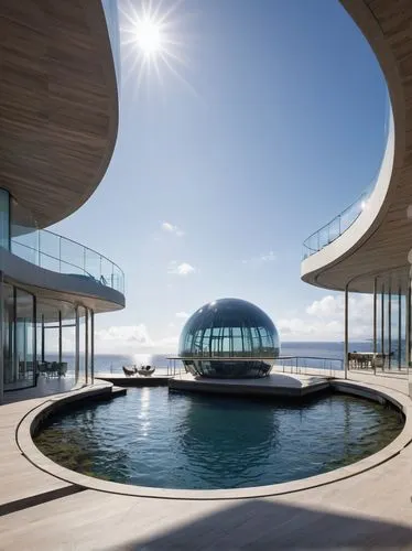 infinity swimming pool,therme,snohetta,futuristic architecture,aqua studio,champalimaud,Photography,General,Natural