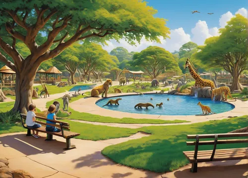 animal zoo,wildlife park,zoo,animal kingdom,bird park,children's playground,children's background,herman park zoo,crocodile park,loro park,landscape background,resort town,fantasy world,animal world,scandia animals,water park,amusement park,san diego zoo,the disneyland resort,shanghai disney,Conceptual Art,Sci-Fi,Sci-Fi 21