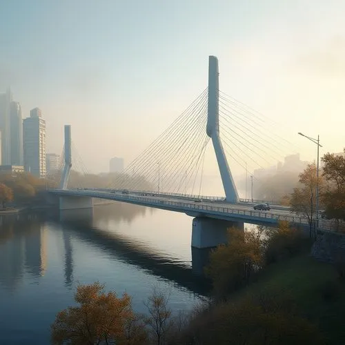 cable-stayed bridge,petrzalka,frankfurt am main germany,yekaterinburg,autumn morning,ekaterinburg,warszawa,mytishchi,dnipro,autumn fog,warsaw,bridge new europe,danube bridge,anzac bridge,hohenzollern bridge,rotterdamsche,frankfurt,viadrina,schuylkill,malopolska breakthrough vistula,Photography,General,Realistic