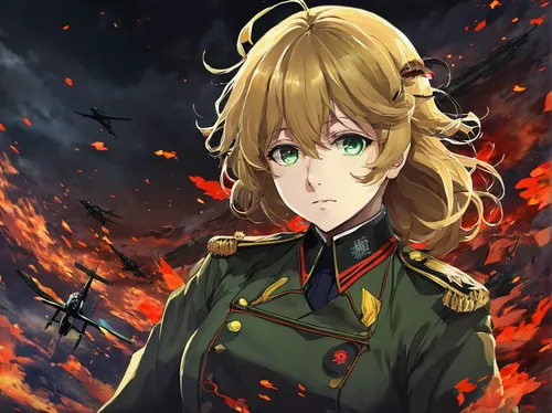 violet evergarden,belarus byn,fire lily,fire background,darjeeling,honolulu,fire siren,wiz,hiroshima,fire angel,stalingrad,explosion,fire devil,asuka langley soryu,nagasaki,burning hair,war,fire land,toori,war veteran,Illustration,Paper based,Paper Based 04