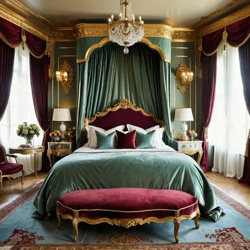 bedchamber,ornate room,chambre,venice italy gritti palace,four poster,victorian room,malplaquet,opulently,ritzau,opulent,chevalerie,opulence,chateau margaux,sumptuous,great room,meurice,rococo,grand hotel europe,merteuil,poshest