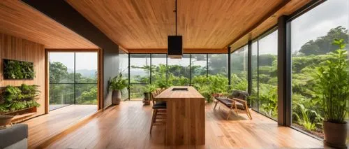 timber house,wooden windows,forest house,wood window,wooden house,wood floor,wooden floor,bohlin,wooden roof,bamboo plants,wood deck,bamboo curtain,wooden decking,laminated wood,cubic house,house in mountains,wood casework,kauri,wooden beams,natural wood,Conceptual Art,Oil color,Oil Color 17