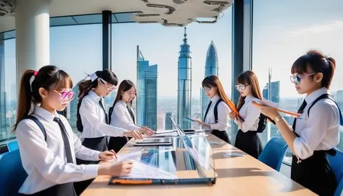 secretariats,women in technology,blur office background,business women,businesswomen,businesspeople,neon human resources,place of work women,receptionists,secretaries,human resources,ctrip,stewardesses,megacorporation,globality,telepresence,boardrooms,videoconferencing,shenzhen vocational college,business training,Conceptual Art,Sci-Fi,Sci-Fi 30