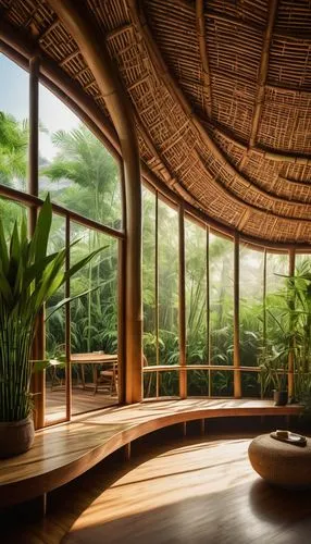 bamboo curtain,bamboo plants,auroville,tropical house,longhouse,teahouse,japanese-style room,bamboo forest,zen garden,amanresorts,sunroom,conservatory,earthship,asian architecture,tropical forest,dojo,conservatories,gondwanaland,rainforests,japanese zen garden,Conceptual Art,Daily,Daily 02