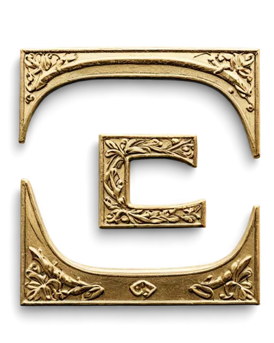 Golden alphabet letter E, metallic material, reflective surface, ornate details, uppercase font, bold serif style, solo object, centered composition, softbox lighting, high contrast, shallow depth of 