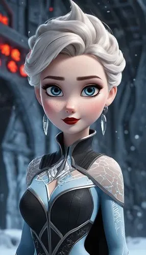 elsa,the snow queen,frozen,lilandra,winterblueher,ice queen,Unique,3D,3D Character