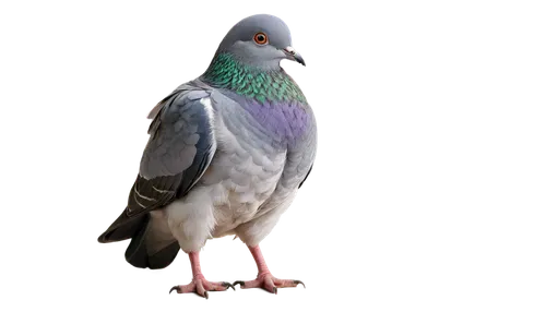 Grey pigeon, transparent background, solo, standing, plump body, soft feathers, gentle eyes, small beak, perched legs, claws gripping, morning light, soft focus, shallow depth of field, warm color ton