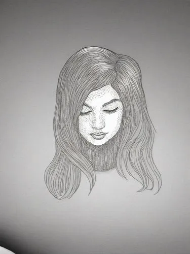 the face of a young woman, drawn with dots on a gray wall,girl drawing,rotoscoped,rotoscope,drawing mannequin,camera drawing,to draw,Illustration,Black and White,Black and White 14