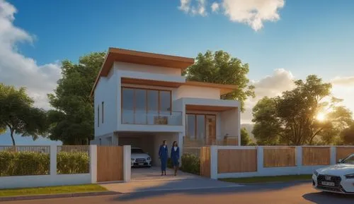 3d rendering,duplexes,modern house,residencial,homebuilding,prefabricated buildings,Photography,General,Realistic