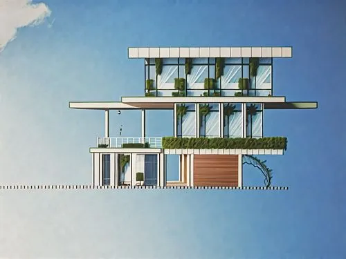 Plano de Elevación Frontal de un Edificio Circular de Múltiples Niveles:

Forma General:

Dibuja una estructura circular con tres niveles principales apilados verticalmente. Cada nivel sobresale liger