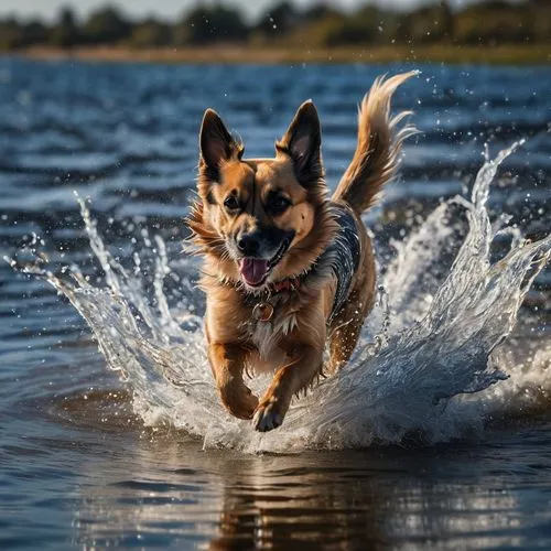 dog in the water,running dog,dog running,water jump,splaying,leap for joy,Photography,General,Natural