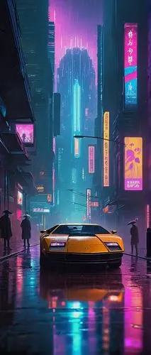 cyberpunk,futuristic,futuristic landscape,80s,futuristic car,cityscape,80's design,neon,neon arrows,shanghai,tokyo city,urban,chevrolet corvette,corvette,lamborghini,tokyo,elektrocar,neon ghosts,lamborghini countach,toyota ae85,Art,Classical Oil Painting,Classical Oil Painting 37