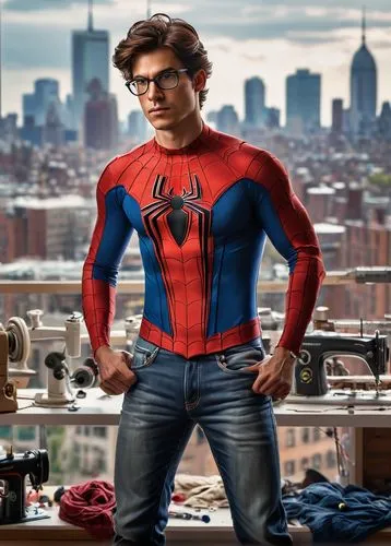 peter,superhero background,spiderman,peter i,spider-man,spider man,photoshop manipulation,marvels,super hero,comic hero,digital compositing,superhero,the suit,super man,laundry spider,web designer,repairman,hero,big hero,webs,Illustration,Realistic Fantasy,Realistic Fantasy 45