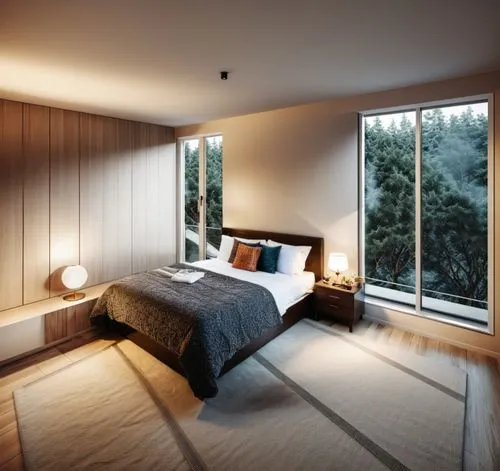 modern room,sleeping room,bedroom,headboards,bedroom window,guest room