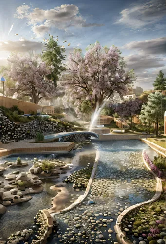 landscape designers sydney,landscape design sydney,japanese garden,pond flower,flower water,japanese cherry trees,sake gardens,japan garden,3d rendering,japanese zen garden,japanese sakura background,koi pond,landscape background,zen garden,the cherry blossoms,garden design sydney,garden pond,landscape plan,japanese garden ornament,japanese cherry blossoms