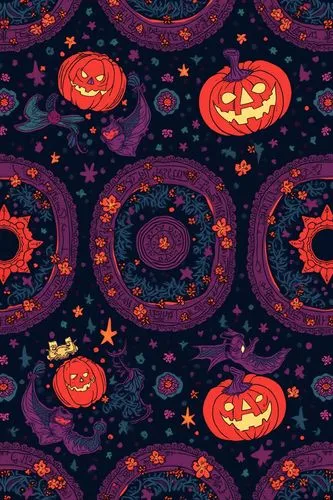 halloween wallpaper,halloween background,halloween paper,halloween border,retro pattern,paisley digital background