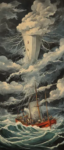 david bates,sloop-of-war,sea storm,wherry,baltimore clipper,caravel,barquentine,inflation of sail,galleon,sea sailing ship,sailer,full-rigged ship,lifeboat,maelstrom,galleon ship,convoy rescue ship,sail ship,ghost ship,the wreck of the ship,adrift,Illustration,Black and White,Black and White 25