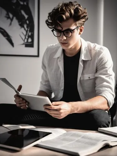 reading glasses,male poses for drawing,studious,nerdy,tutor,secretarial,scholarly,jeppesen,nerd,rodenstock,screenplays,scholar,bookworm,chay,bernhoft,gubler,kindle,blur office background,newspaper reading,mcguiness,Photography,Black and white photography,Black and White Photography 08