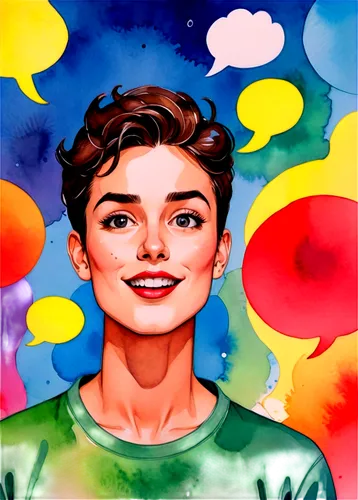 girl with speech bubble,comic halftone woman,birce akalay,andreasberg,wpap,audrey hepburn,comic speech bubbles,speech bubbles,kahlo,crayon background,shailene,pop art background,speech balloon,digital art,blog speech bubble,frida kahlo,rainbow pencil background,digital artwork,colored pencil background,colorful doodle,Illustration,Paper based,Paper Based 25