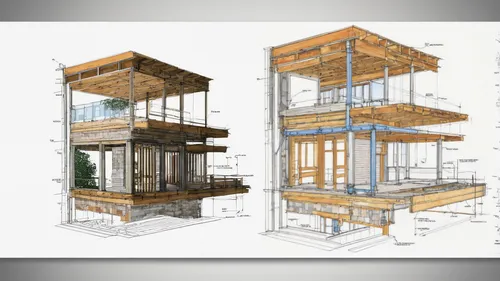 dog house frame,wooden frame construction,prefabricated buildings,house drawing,scaffold,core renovation,archidaily,frame house,eco-construction,timber house,3d rendering,structural engineer,building 