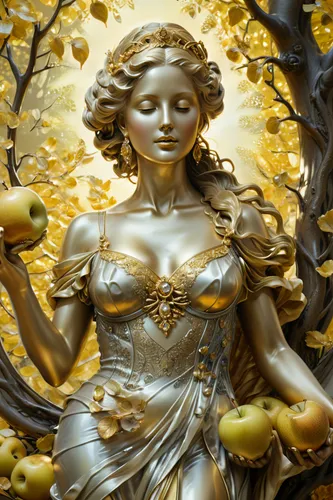 golden apple,golden delicious,golden wreath,goddess of justice,golden buddha,justitia,lady justice,prosperity and abundance,gold filigree,gold leaf,golden crown,gold foil tree of life,gold foil art,golden lilac,abundance,goldenberry,golden heart,mary-gold,solar plexus chakra,aphrodite,Illustration,Realistic Fantasy,Realistic Fantasy 03